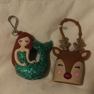 2 bath and body hand santitizer holders